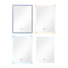 Load image into Gallery viewer, Anti-Fog Aluminum LED Touch Switch Bathroom Vanity Mirror with Clock Bathroom Mirrors Living and Home
