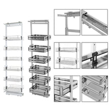 Load image into Gallery viewer, 6-Tier Metal Kitchen Cabinet Basket Shelf Tall Pull-out Basket Shelves Kitchen Shelves Living and Home