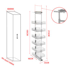Load image into Gallery viewer, 6-Tier Metal Kitchen Cabinet Basket Shelf Tall Pull-out Basket Shelves Kitchen Shelves Living and Home