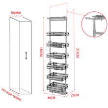 Load image into Gallery viewer, 6-Tier Metal Kitchen Cabinet Basket Shelf Tall Pull-out Basket Shelves Kitchen Shelves Living and Home