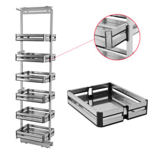 Load image into Gallery viewer, 6-Tier Metal Kitchen Cabinet Basket Shelf Tall Pull-out Basket Shelves Kitchen Shelves Living and Home