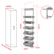 Load image into Gallery viewer, 6-Tier Metal Kitchen Cabinet Basket Shelf Tall Pull-out Basket Shelves Kitchen Shelves Living and Home