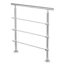Load image into Gallery viewer, Silver Floor Mount Stainless Steel Handrail for Slopes and Stairs Living and Home