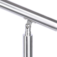 Load image into Gallery viewer, Silver Floor Mount Stainless Steel Handrail for Slopes and Stairs Living and Home