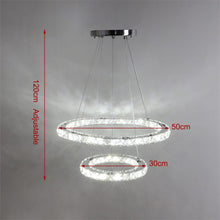 Load image into Gallery viewer, Premium 48W Cool White LED Ring Light with Dual Circles Living and Home