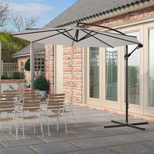Load image into Gallery viewer, 3M Light Grey Sun Parasol Hanging Banana Umbrella Outdoor Sun Shade Parasols Living and Home