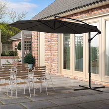 Load image into Gallery viewer, 3M Black Sun Parasol Hanging Banana Umbrella Parasols Living and Home