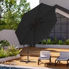Load image into Gallery viewer, 3M Black Sun Parasol Hanging Banana Umbrella Parasols Living and Home Cross base