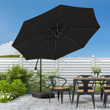 Load image into Gallery viewer, 3M Black Sun Parasol Hanging Banana Umbrella Parasols Living and Home Rectangle water tank base