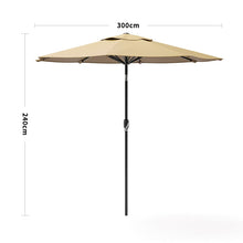 Load image into Gallery viewer, Copy of 3M Backyard Sunshade Parasol Garden Tilt Umbrella with Crank Parasols Living and Home Beige