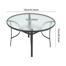 Load image into Gallery viewer, Tempered Glass Outdoor Coffee Table with Parasol Hole