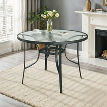 Load image into Gallery viewer, Tempered Glass Outdoor Coffee Table with Parasol Hole