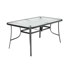 Load image into Gallery viewer, Tempered Glass Outdoor Coffee Table with Parasol Hole