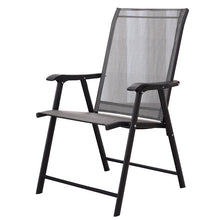 Load image into Gallery viewer, Metallic-Frame and Fabric Foldable Chairs Set of 2