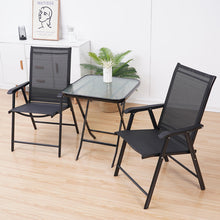 Load image into Gallery viewer, Metallic-Frame and Fabric Foldable Chairs Set of 2