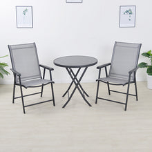 Load image into Gallery viewer, Metallic-Frame and Fabric Foldable Chairs Set of 2