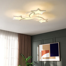 Load image into Gallery viewer, LED Ceiling Light Fixture with Star Lampshades Ceiling Lights Living and Home W 60 x L 60 x H 6.5 cm Dimmable (Warm Glow)