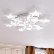 Load image into Gallery viewer, Modern LED Ceiling Light with Star Lampshades Ceiling Lights Living and Home W 90 x L 90 x H 6.5 cm Non-Dimmable (White Glow)
