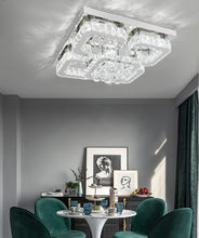 Load image into Gallery viewer, Modern Fancy Crystal LED Flush Mount Ceiling Light Fixture