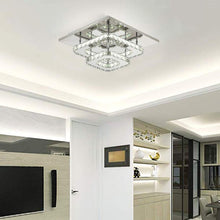 Load image into Gallery viewer, Modern Double-tiers Median-size Crystal LED Ceiling Light