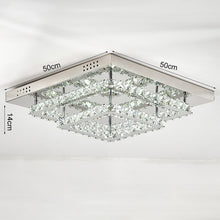 Load image into Gallery viewer, Square Large-size Glamourous Crystal LED Ceiling Light