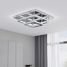 Load image into Gallery viewer, Square Large-size Glamourous Crystal LED Ceiling Light