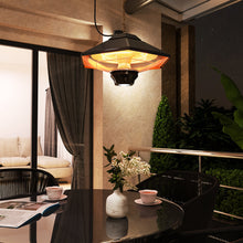 Load image into Gallery viewer, 2KW Patio Hanging Heater Square Electric Ceiling Warmer Remote Control Light patio heater Living and Home