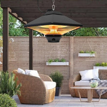 Load image into Gallery viewer, 2KW Patio Hanging Heater Square Electric Ceiling Warmer Remote Control Light patio heater Living and Home