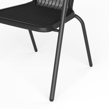 Load image into Gallery viewer, PE Rattan Stacking Garden Chairs Set of 2