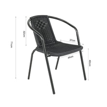 Load image into Gallery viewer, 2/4 Seater Outdoor Round Table Garden Tempered Glass Table and Rattan Chairs Garden Dining Sets Living and Home