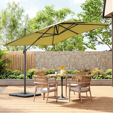 Load image into Gallery viewer, Large Square Canopy Rotating Outdoor Cantilever Parasol with Square Base