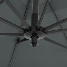Load image into Gallery viewer, Large Square Canopy Rotating Outdoor Cantilever Parasol with Base