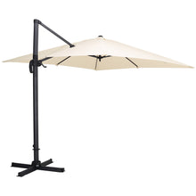 Load image into Gallery viewer, Large Square Canopy Rotating Outdoor Cantilever Parasol with Square Base
