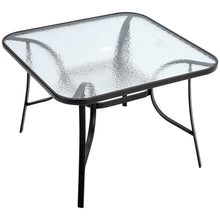 Load image into Gallery viewer, Tempered Glass Outdoor Coffee Table with Parasol Hole
