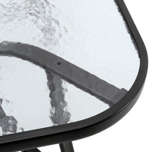 Load image into Gallery viewer, Tempered Glass Outdoor Coffee Table with Parasol Hole