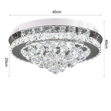 Load image into Gallery viewer, 36w Crystal Ceiling Light Modern Chandeliers Lamp with Crystal Droplets Ceiling Light Living and Home Cool White (No remote control)