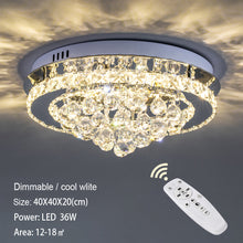 Load image into Gallery viewer, 36w Crystal Ceiling Light Modern Chandeliers Lamp with Crystal Droplets Ceiling Light Living and Home