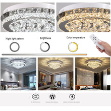 Load image into Gallery viewer, 36w Crystal Ceiling Light Modern Chandeliers Lamp with Crystal Droplets Ceiling Light Living and Home