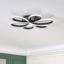 Load image into Gallery viewer, Black Frame Modern Dimmable/White LED Chandelier Ceiling Light Ceiling Lights Living and Home 74 cm Cool White