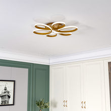Load image into Gallery viewer, Golden Frame Modern Cool White LED Chandelier Ceiling Light Ceiling Lights Living and Home 58 cm Cool White