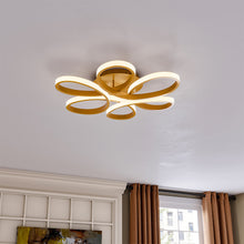 Load image into Gallery viewer, Golden Frame Modern Cool White LED Chandelier Ceiling Light Ceiling Lights Living and Home 58 cm Dimmable