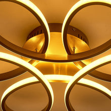 Load image into Gallery viewer, Golden Frame Modern Cool White LED Chandelier Ceiling Light Ceiling Lights Living and Home