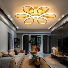 Load image into Gallery viewer, Golden Frame Modern Cool White LED Chandelier Ceiling Light Ceiling Lights Living and Home 58 cm Dimmable