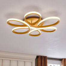 Load image into Gallery viewer, Golden Frame Modern Cool White LED Chandelier Ceiling Light Ceiling Lights Living and Home 74 cm Dimmable