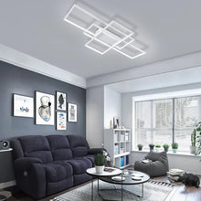 Load image into Gallery viewer, Neutral Style Rectangular LED Semi Flush Ceiling Light