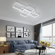 Load image into Gallery viewer, Neutral Style Rectangular LED Semi Flush Ceiling Light