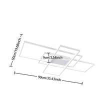 Load image into Gallery viewer, Neutral Style Rectangular LED Semi Flush Ceiling Light