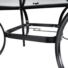 Load image into Gallery viewer, Metallic and Tempered Glass Garden Table with Parasol Hole Outdoor