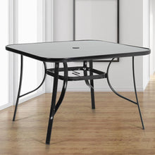 Load image into Gallery viewer, 80/105cm Wide Square Garden Table Patio Outdoor Dining Table Coffee Bistro Table Garden Dining Table Living and Home W 105 x L 105 x H 72 cm