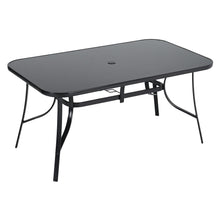 Load image into Gallery viewer, Outdoor Tempered Glass Garden Table with Four Rattan Chairs
